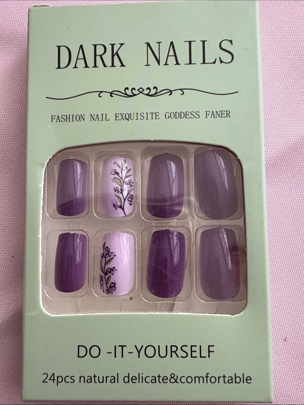 Press on Nails Medium Square Purple